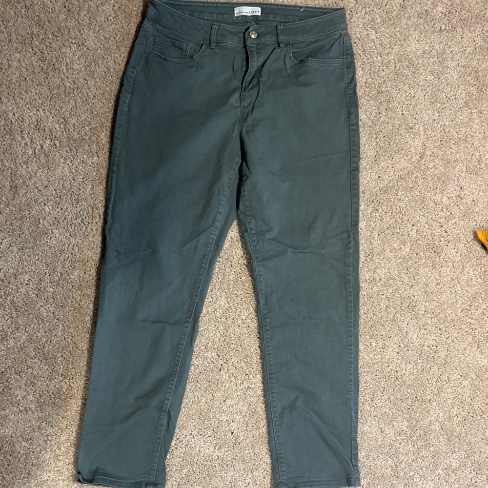 LOFT teal Green Denim